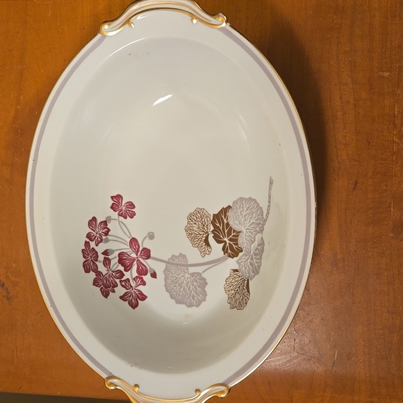 Noritake China Geranium Vegetable Serving Bowl Vintage 10.5 inches - Picture 1 of 6